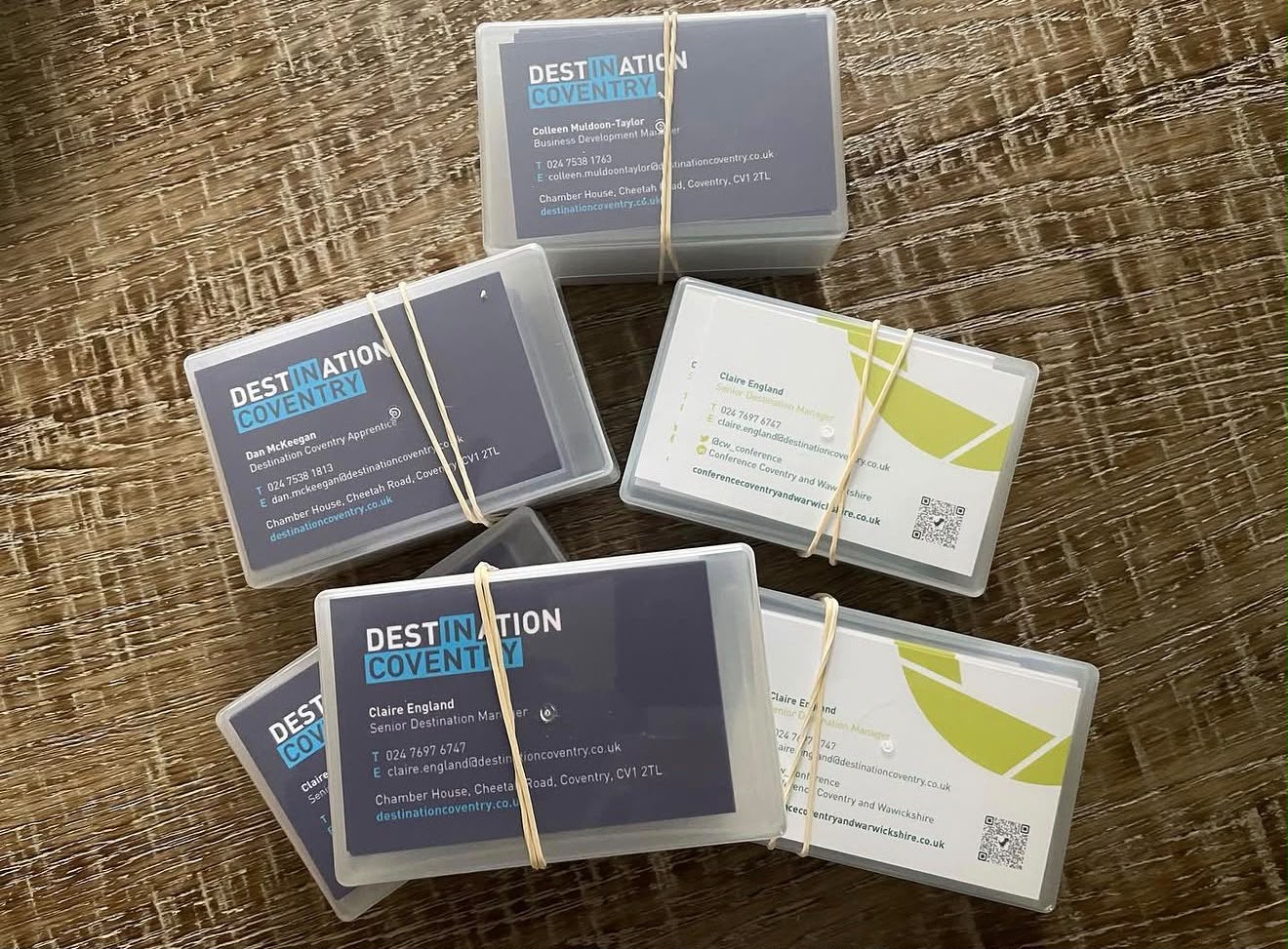 Printed business cards
