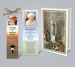 Memorial cards, funeral booklets